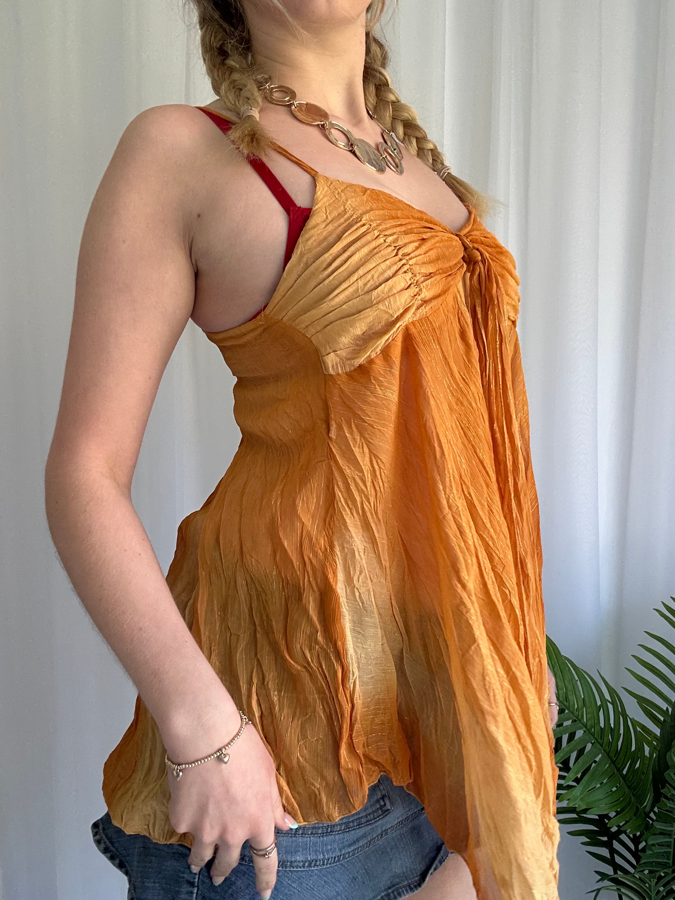 Orange sparkly fairy cami